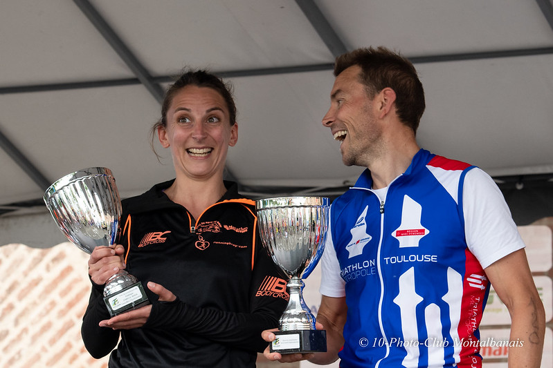 Podium vainqueurs Triathlon de Montauban 2018